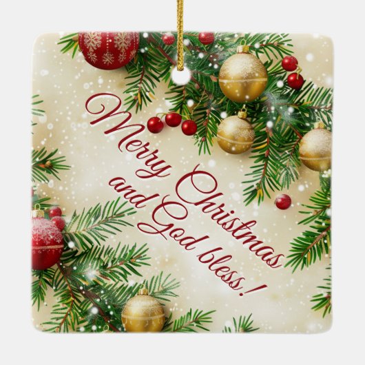 Kerstontwerp Keramisch Ornament (Achterkant)