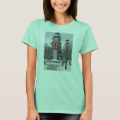 Kerstontwerp Lux Time Clock T-shirt (Voorkant)