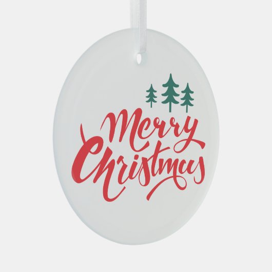 Kerstontwerp met bomen glas ornament (Voorkant Rechts)