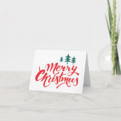 Kerstontwerp met bomen kaart (Voorkant)