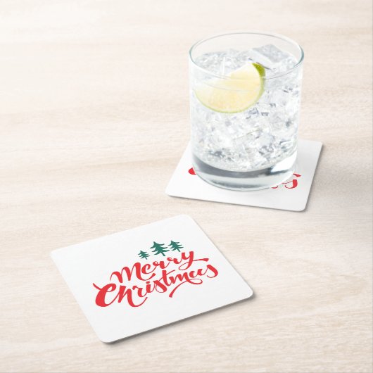 Kerstontwerp met bomen kartonnen onderzetters (Insitu)