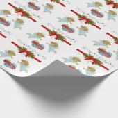 Kerstontwerp met engelen cadeaupapier (Hoek)