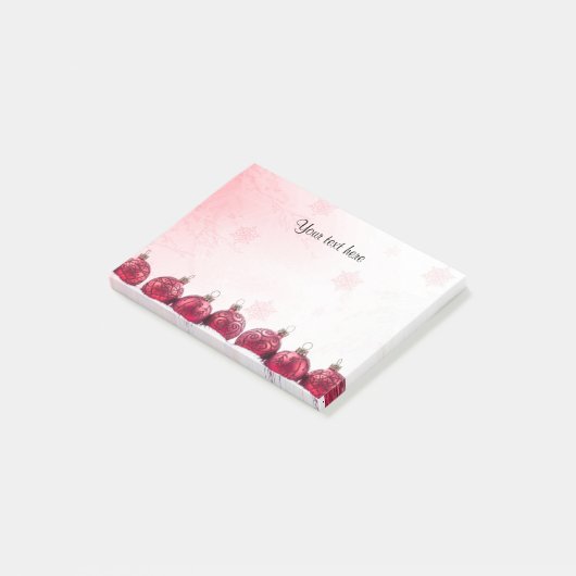 Kerstontwerp met feestelijke sjabloon post-it® notes (Schuin)