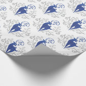 kerstontwerp met glitter Deer Cadeaupapier (Hoek)