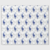 kerstontwerp met glitter Deer Cadeaupapier (Vlak)