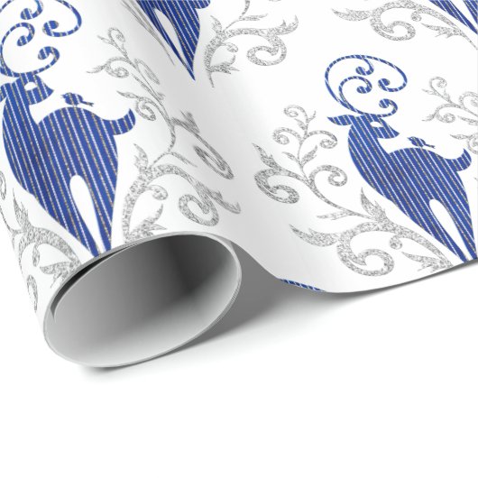 kerstontwerp met glitter Deer Cadeaupapier (Rol Hoek)