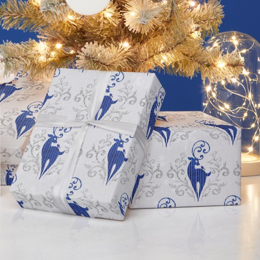 kerstontwerp met glitter Deer Cadeaupapier (Feestdagen)