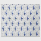 kerstontwerp met glitter Deer Cadeaupapier (Vlak)