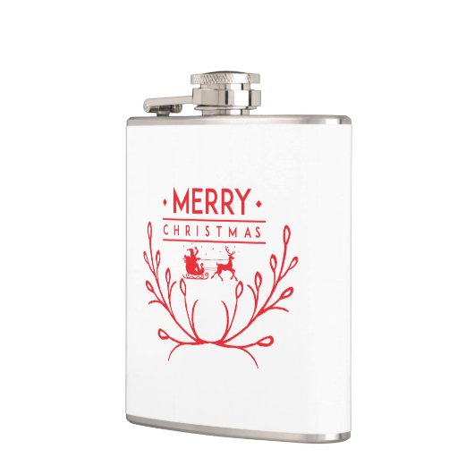 Kerstontwerp met rendier heupfles (Links)