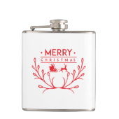 Kerstontwerp met rendier heupfles (Voorkant)