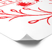 Kerstontwerp met rendier poster (Hoek)