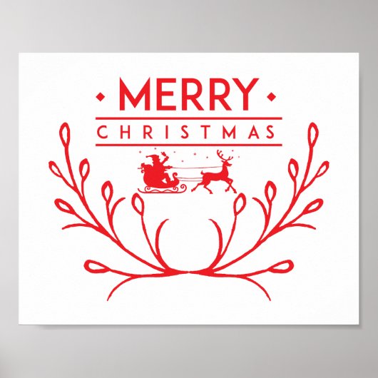 Kerstontwerp met rendier poster (Voorkant)