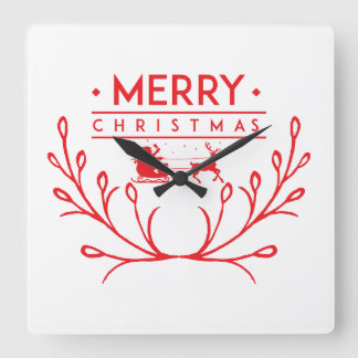 Kerstontwerp met rendier vierkante klok