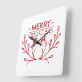 Kerstontwerp met rendier vierkante klok (Hoek)