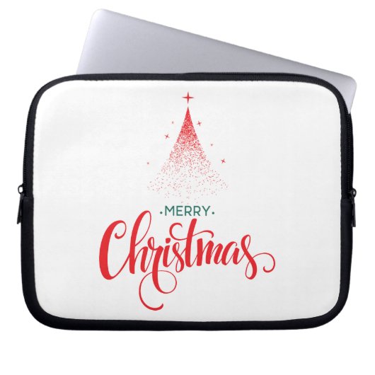 Kerstontwerp met sterren laptop sleeve (Voorkant)