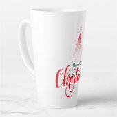 Kerstontwerp met sterren latte mok (Linkerhoek)