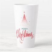 Kerstontwerp met sterren latte mok (Voorkant)