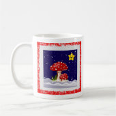 Kerstontwerp paddenstoelen  koffiemok (Links)