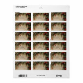 Kerstontwerp retouradreslabels etiket (Full Sheet)