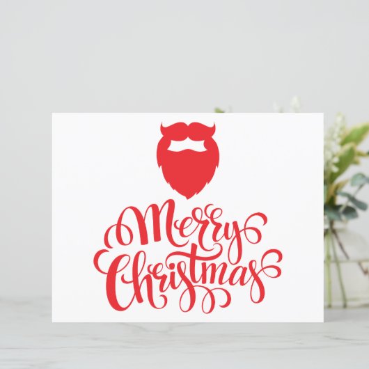 Kerstontwerp — Santa Bard (Staand voorkant)