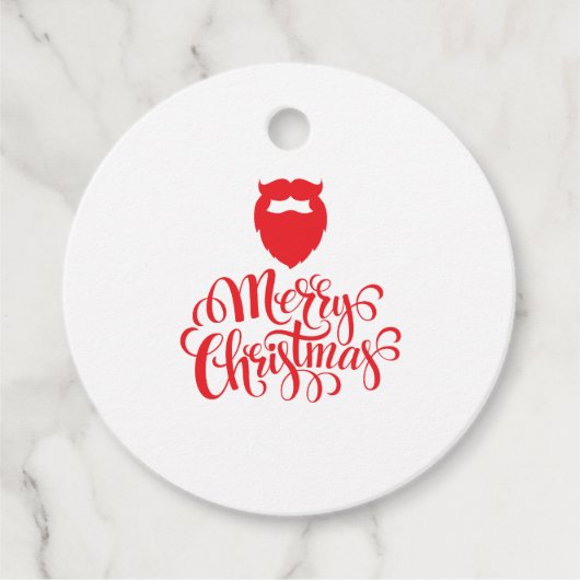 Kerstontwerp — Santa Bard Bedankjes Labels (Voorkant)