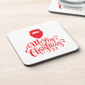 Kerstontwerp — Santa Bard Bier Onderzetter (Linkerzijde)