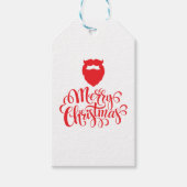 Kerstontwerp — Santa Bard Cadeaulabel (Voorkant)