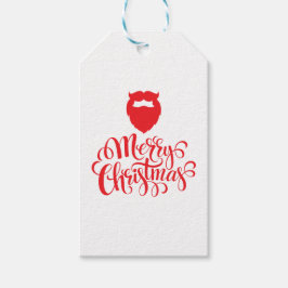 Kerstontwerp — Santa Bard Cadeaulabel