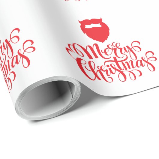 Kerstontwerp — Santa Bard Cadeaupapier (Rol Hoek)