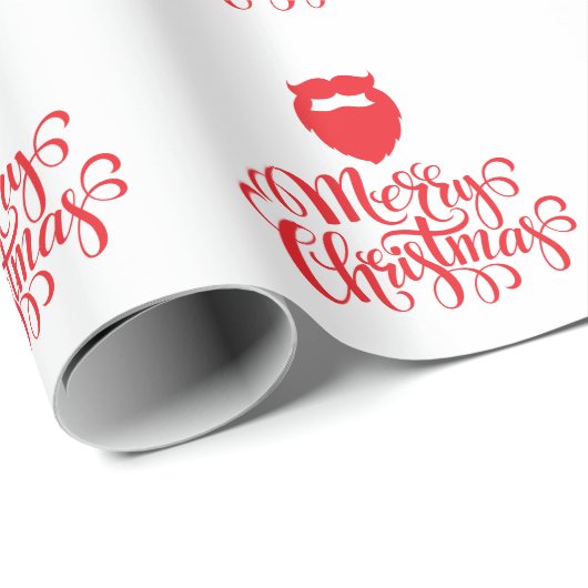 Kerstontwerp — Santa Bard Cadeaupapier (Rol Hoek)