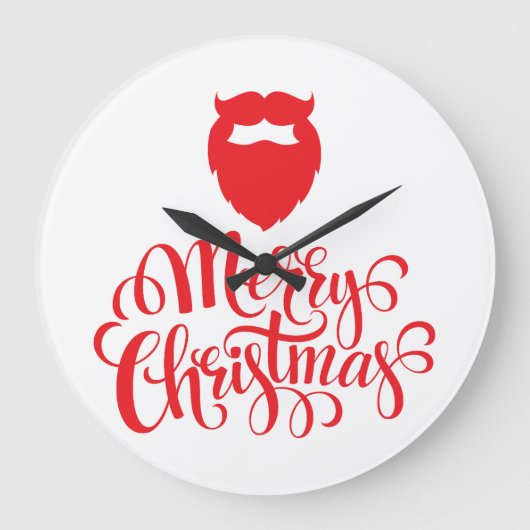 Kerstontwerp — Santa Bard Grote Klok (Voorkant)