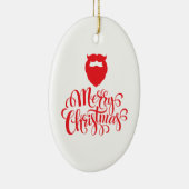 Kerstontwerp — Santa Bard Keramisch Ornament (Rechts)