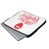 Kerstontwerp — Santa Bard Laptop Sleeve (Voorkant onderkant)
