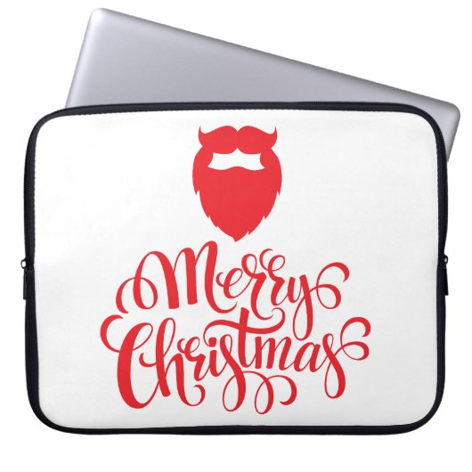 Kerstontwerp — Santa Bard Laptop Sleeve (Voorkant)