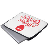 Kerstontwerp — Santa Bard Laptop Sleeve (Voorkant onderkant)