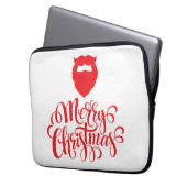 Kerstontwerp — Santa Bard Laptop Sleeve (Voorkant Links)