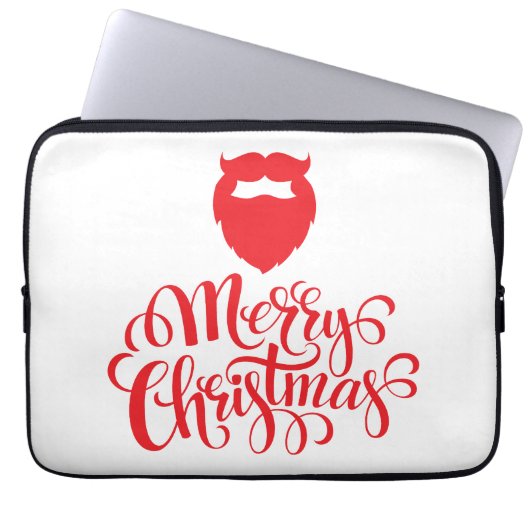 Kerstontwerp — Santa Bard Laptop Sleeve (Voorkant)