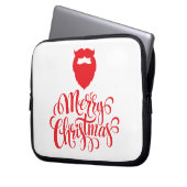 Kerstontwerp — Santa Bard Laptop Sleeve (Voorkant Links)