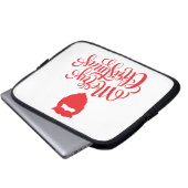 Kerstontwerp — Santa Bard Laptop Sleeve (Voorkant onderkant)