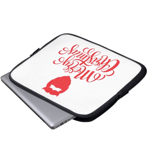 Kerstontwerp — Santa Bard Laptop Sleeve (Voorkant onderkant)