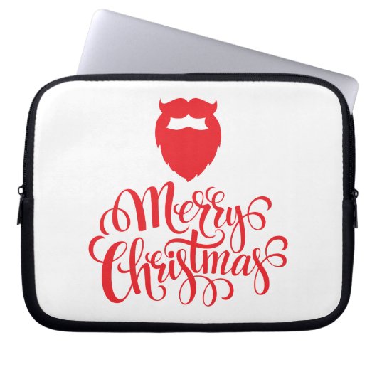 Kerstontwerp — Santa Bard Laptop Sleeve (Voorkant)