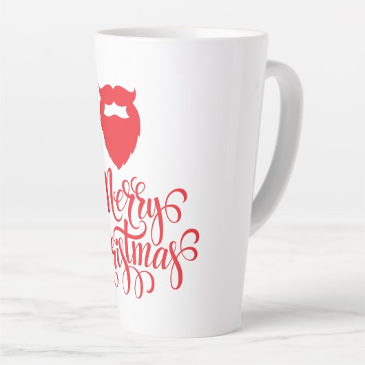 Kerstontwerp — Santa Bard Latte Mok (Rechterhoek)