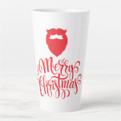 Kerstontwerp — Santa Bard Latte Mok (Voorkant)
