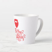 Kerstontwerp — Santa Bard Latte Mok (Rechterhoek)