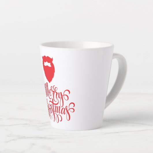 Kerstontwerp — Santa Bard Latte Mok (Rechterhoek)