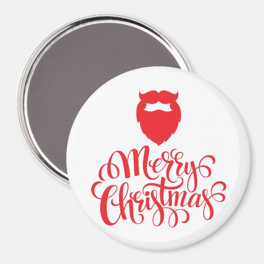 Kerstontwerp — Santa Bard Magneet (Voorkant / Achterkant)