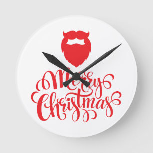 Kerstontwerp — Santa Bard Ronde Klok