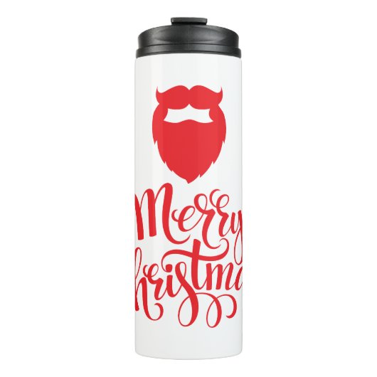 Kerstontwerp — Santa Bard Thermosbeker (Voorkant)