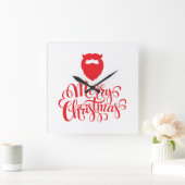 Kerstontwerp — Santa Bard Vierkante Klok (Huis)