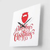 Kerstontwerp — Santa Bard Vierkante Klok (Hoek)